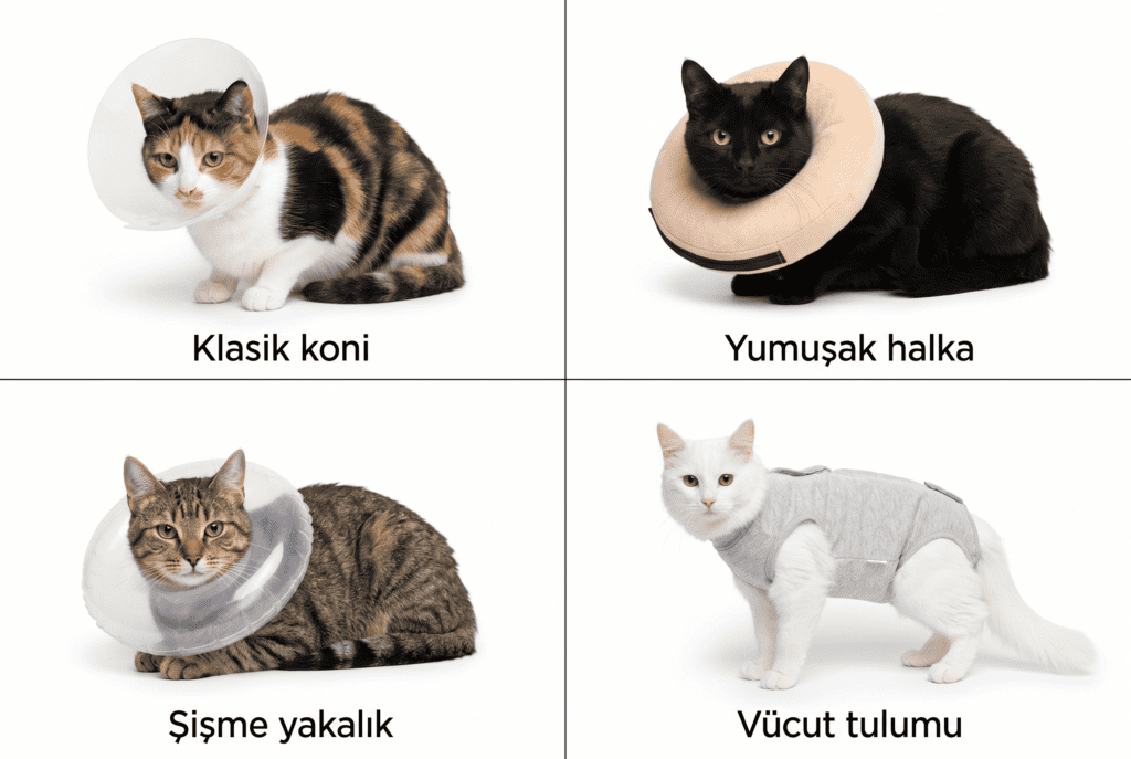kısırlaştırılmış kedi bakımı yakalık tipleri